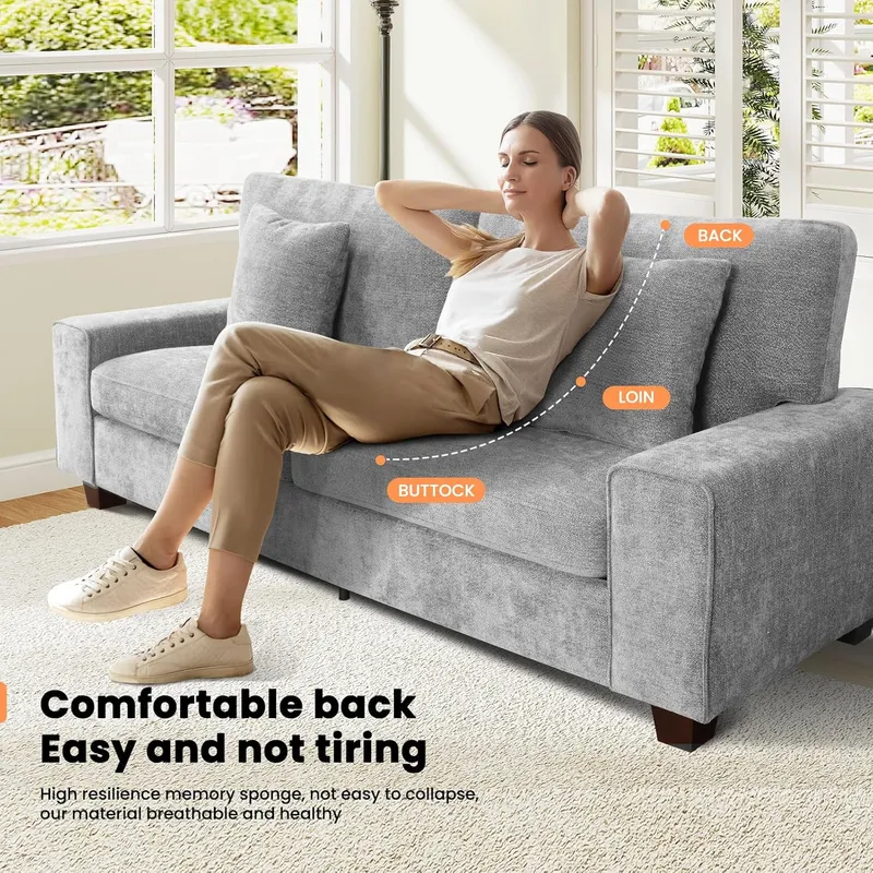 Czpalo 3 Seater Sofa with 2 Pillows